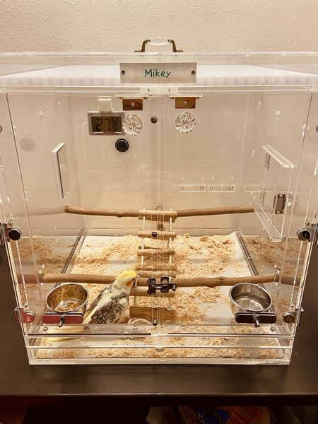 オカメインコのアクリルケース